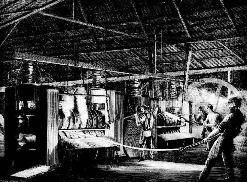 The ironworks rolling mill, 1869