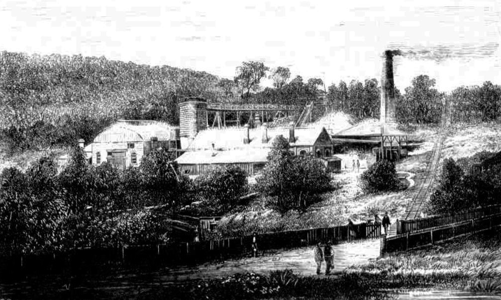 Blast furnace and foundry, illustrated in 1873